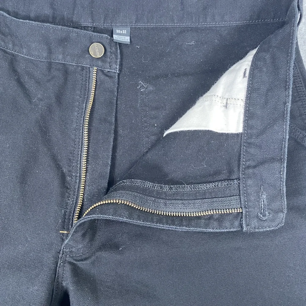 Carhartt Carpenter Pants Mens 38x32 Black Loose Fit Canvas Work B11-BLK